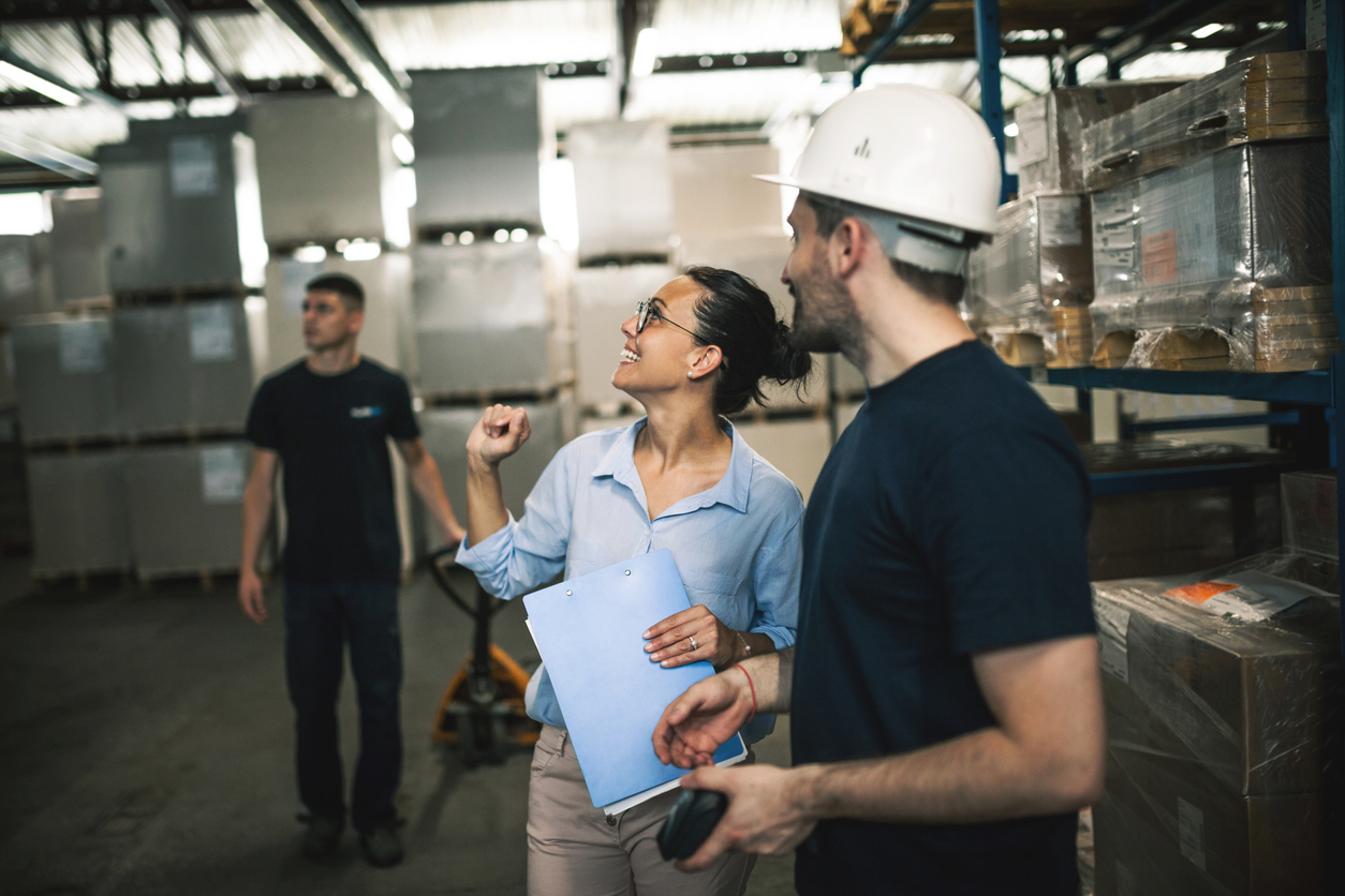 Supply chain professional overseeing warehouse operations. 